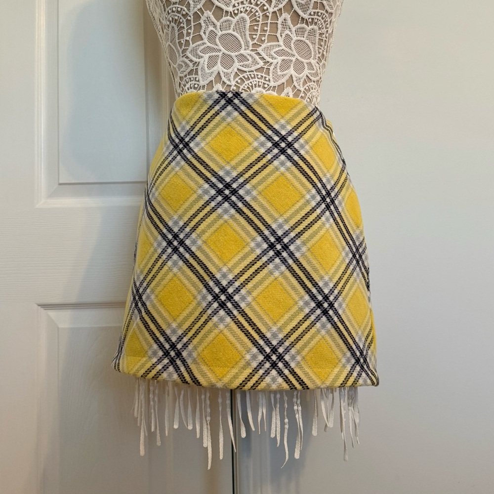 Forever21 Yellow Plaid Skirt